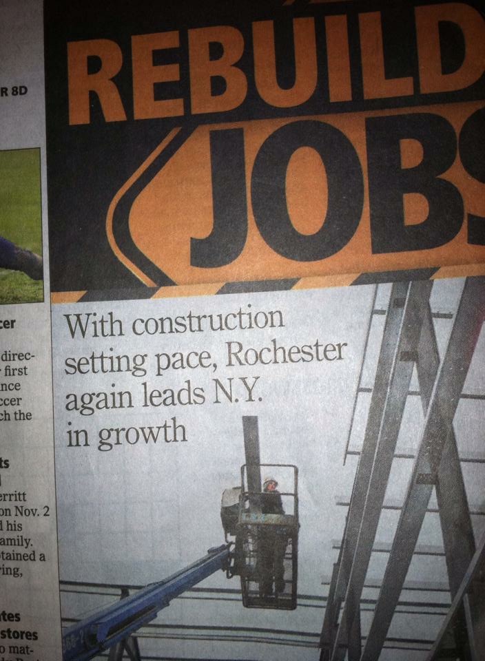 Newspaper — Rochester leads NY in construction growth