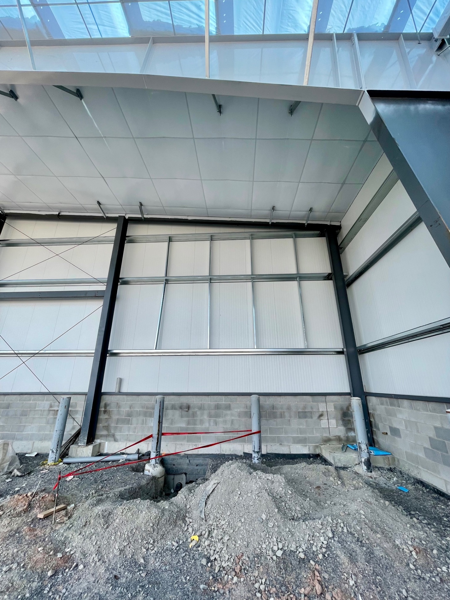 IMP panel installation detail with steel framing